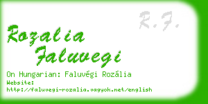 rozalia faluvegi business card
